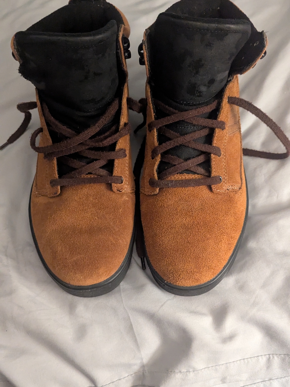 Supra Men's Brown Suede Chukka Boots with Black Collar